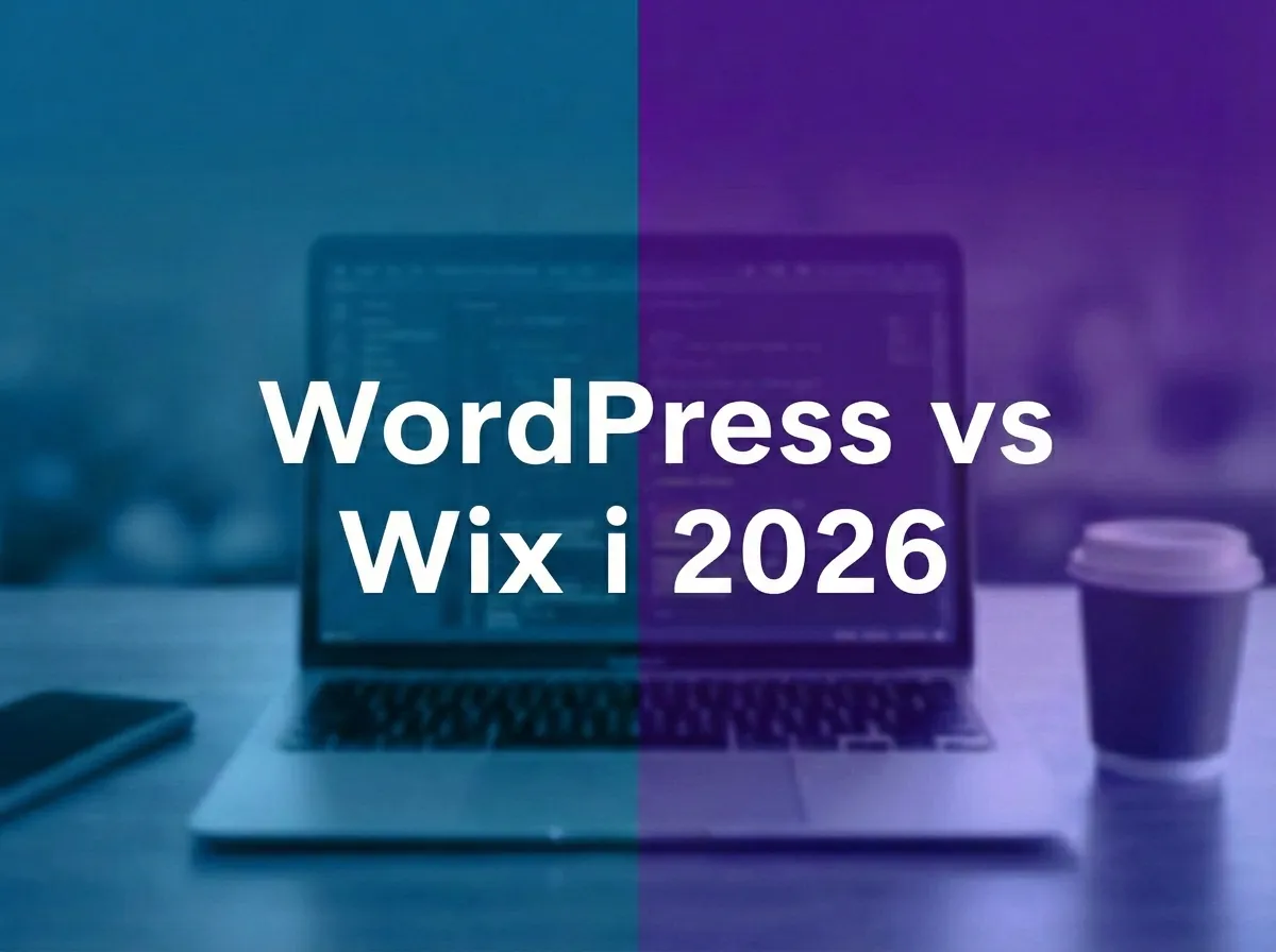 WordPress vs Wix i 2026: Hvilken plattform bør du velge for bedriftens nettside?